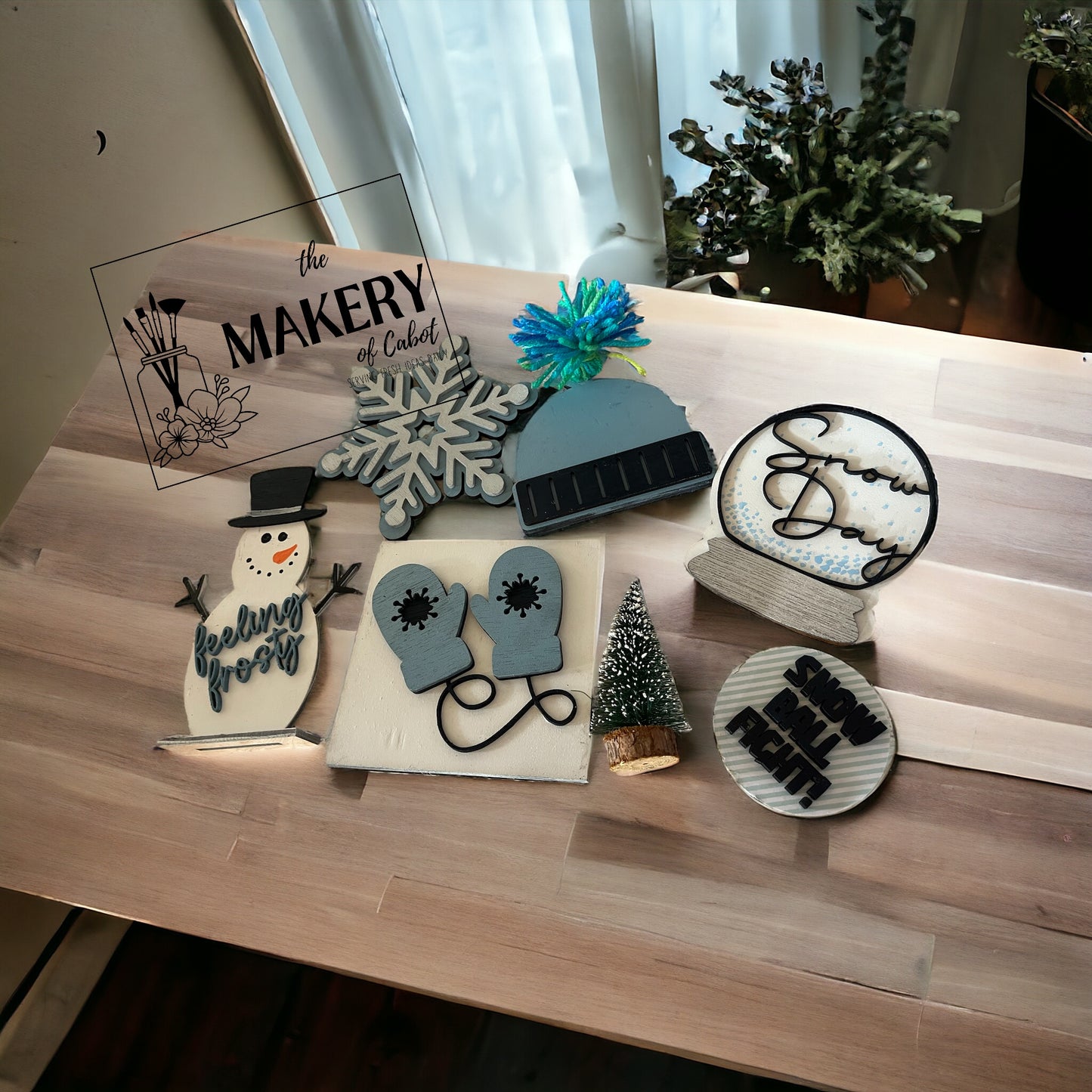 Snow Day Tiered Tray Set