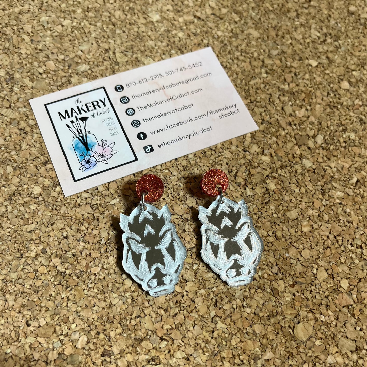 Hogs Etched Acrylic Earrings
