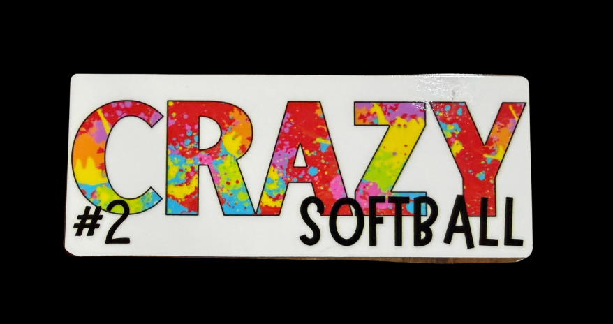 CRAZY window decal